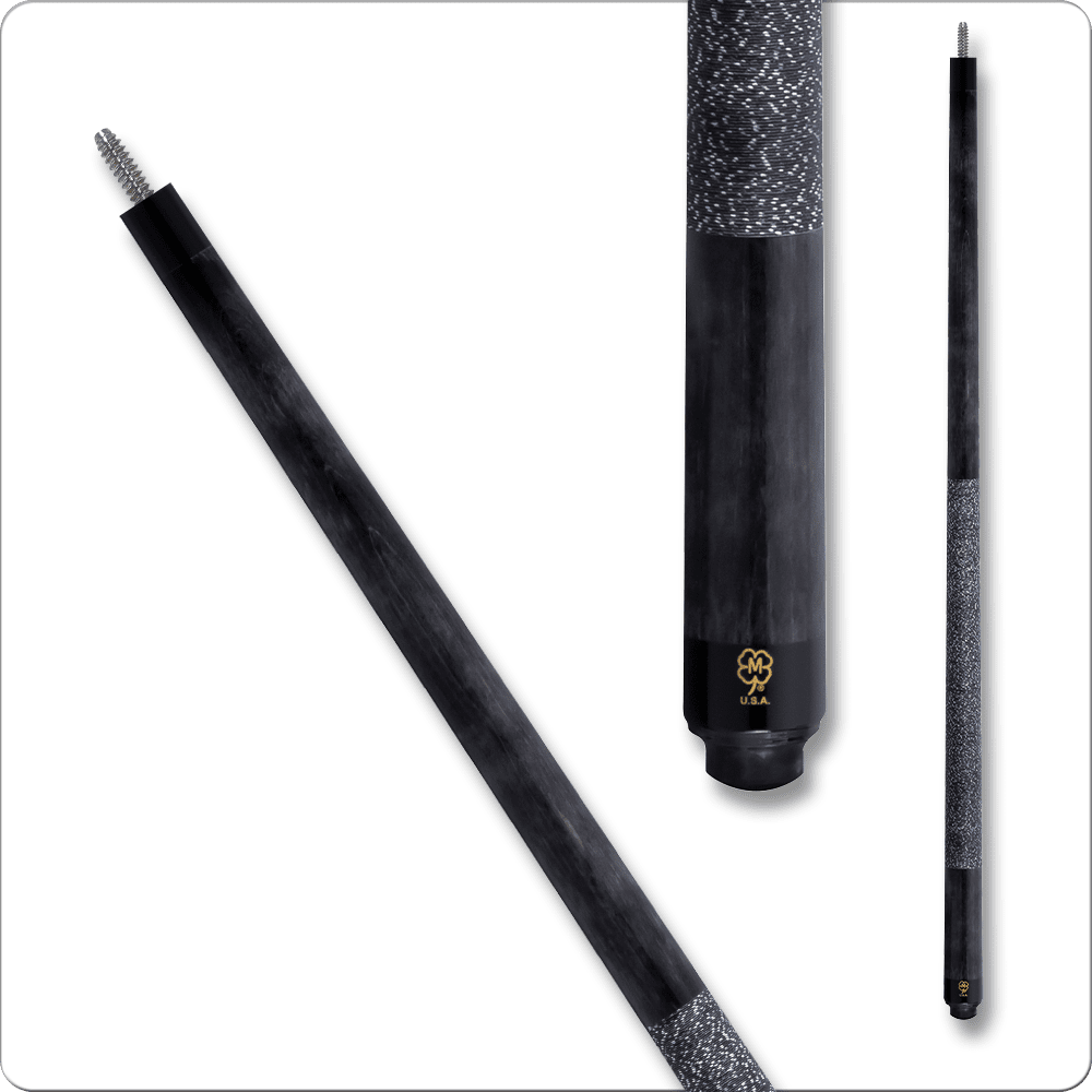 McDermott GS06 cue, black finish, detailed billiard cue design.