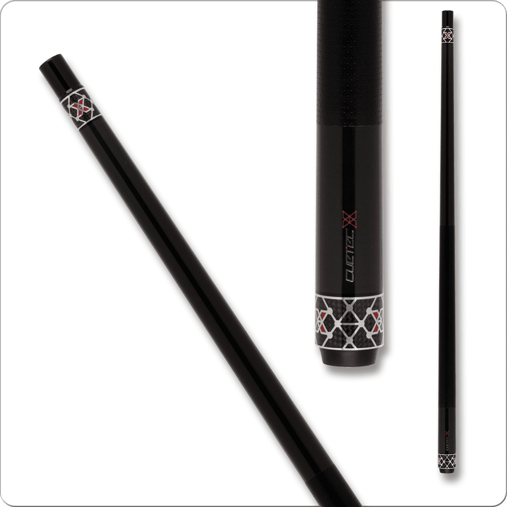 Cuetec CT120W X-Amber pool cue with wrap, black and red detailing