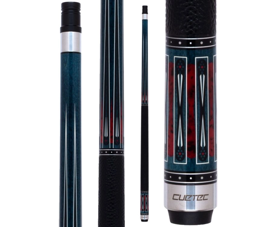 Cuetec Nineball Series cue – Indigo – CT182LTW pool cue with decorative wrap.