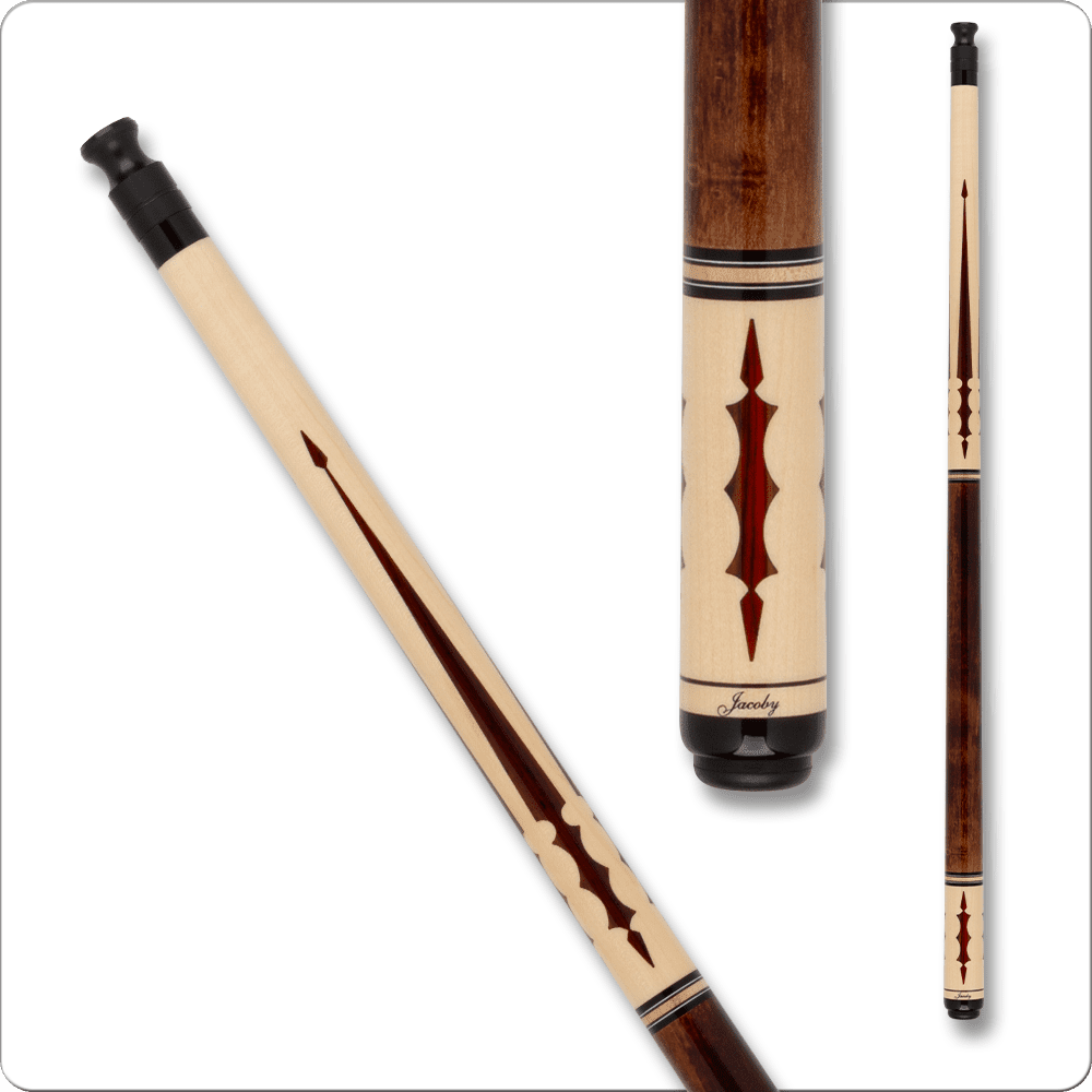 Jacoby JCBMAG2 brown pool cue, handcrafted in Wisconsin