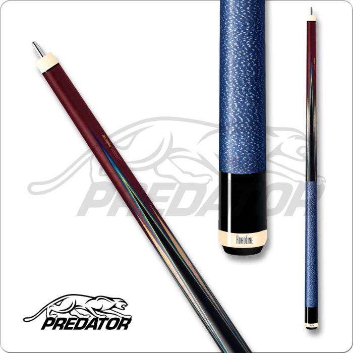 Predator 8 Point Sneaky Pete Purple Heart/Curly/Points Linen Wrap Pool Cue