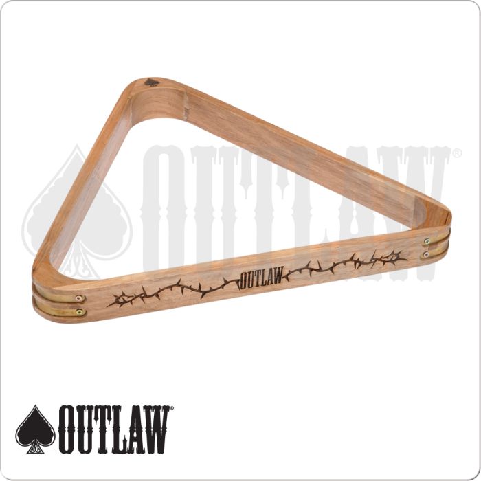 Outlaw RK8OL 8-ball wood triangle rack for pool balls