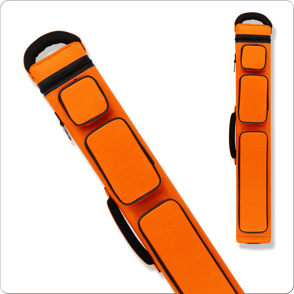 Orange Pro Series PR22V Leatherette 2x2 hard case for pool cues