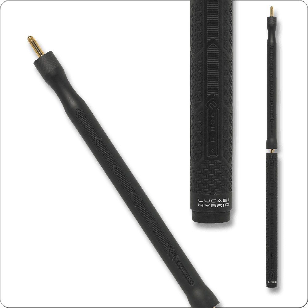 Lucasi LHAH2 Hybrid Air Hog Jump Cue, black billiard cue detail