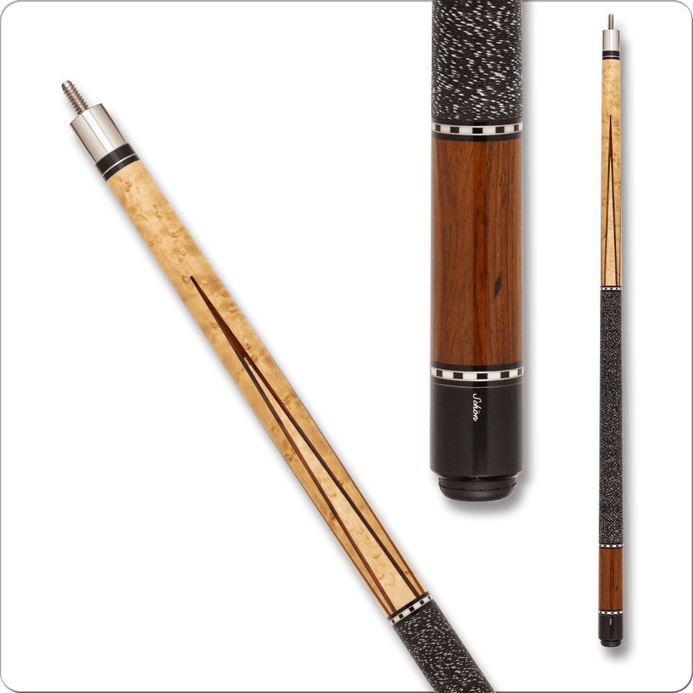 Schon CX01 pool cue featuring exotic wood design and American craftsmanship