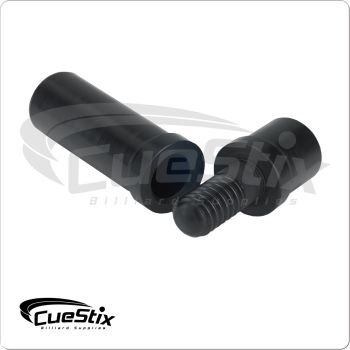 Black joint protector for pool cue threads and joints.