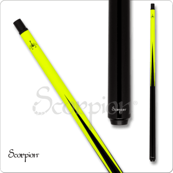 Scorpion carbon fiber SCO125 yellow Sneaky Pete billiard cue detail