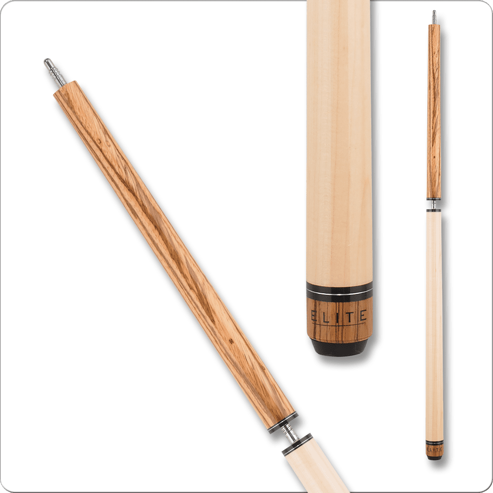 Elite ELBJZ Break/Jump Cue featuring a sleek design with a natural wood finish and black accents, optimized for performance in billiards.