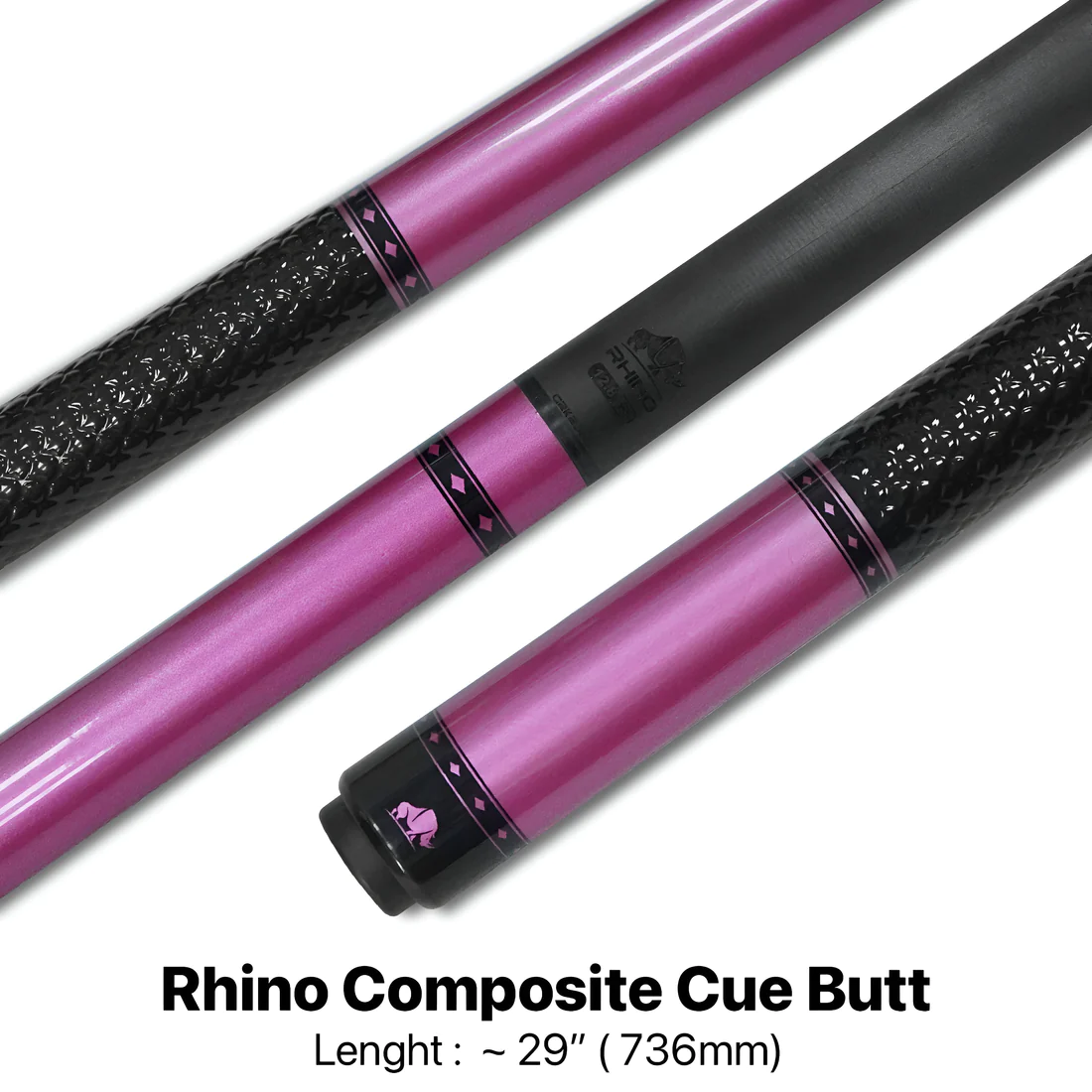 Rhino Nebula Pool Cue - Pink (Radial Joint)