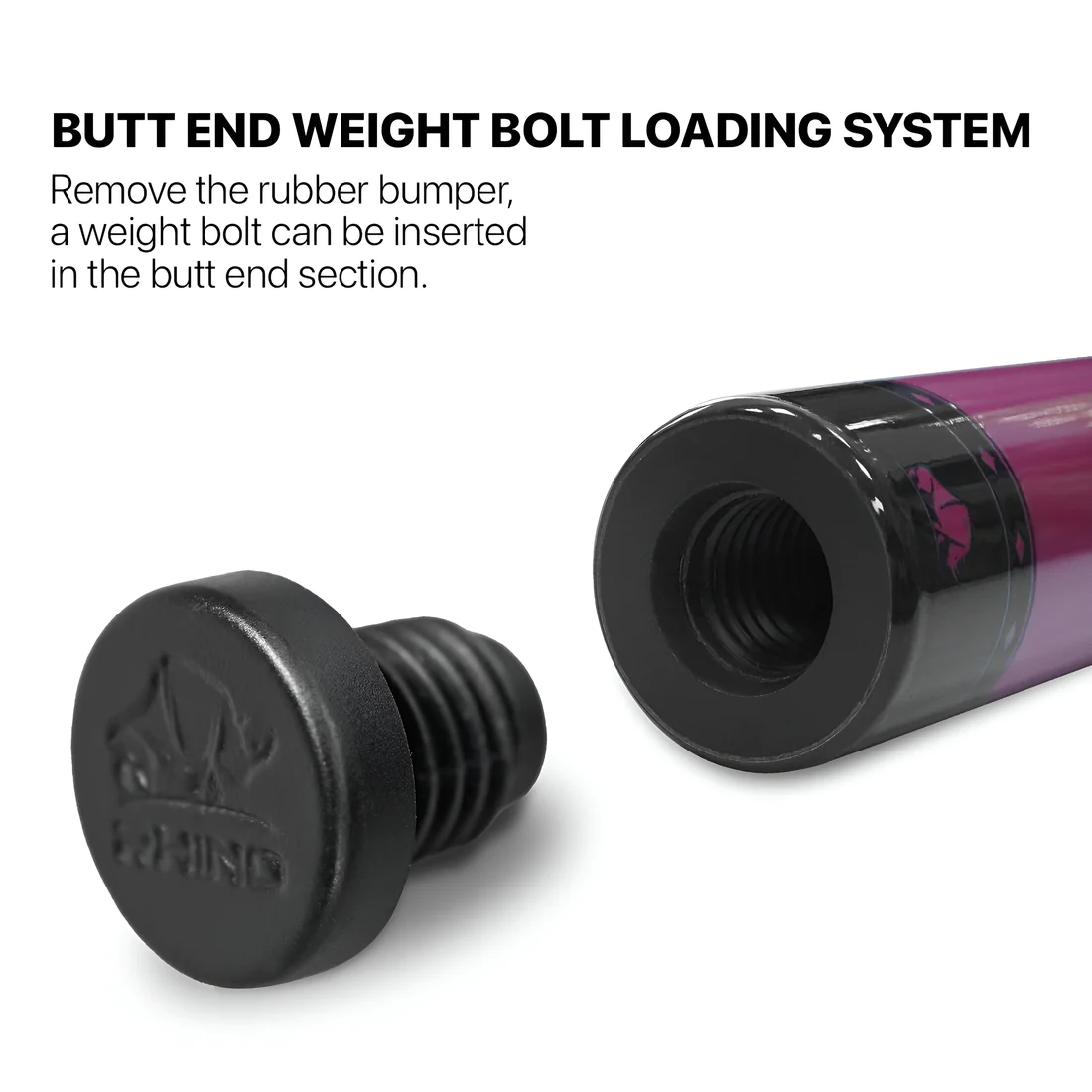 Rhino Nebula Pool Cue - Pink (Radial Joint)