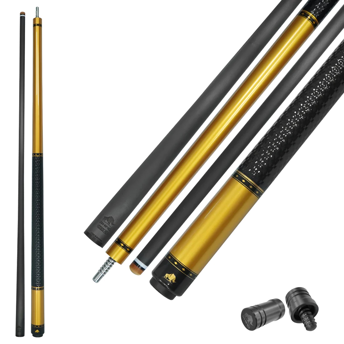 Rhino Nebula Pool Cue - Yellow (Radial Joint)