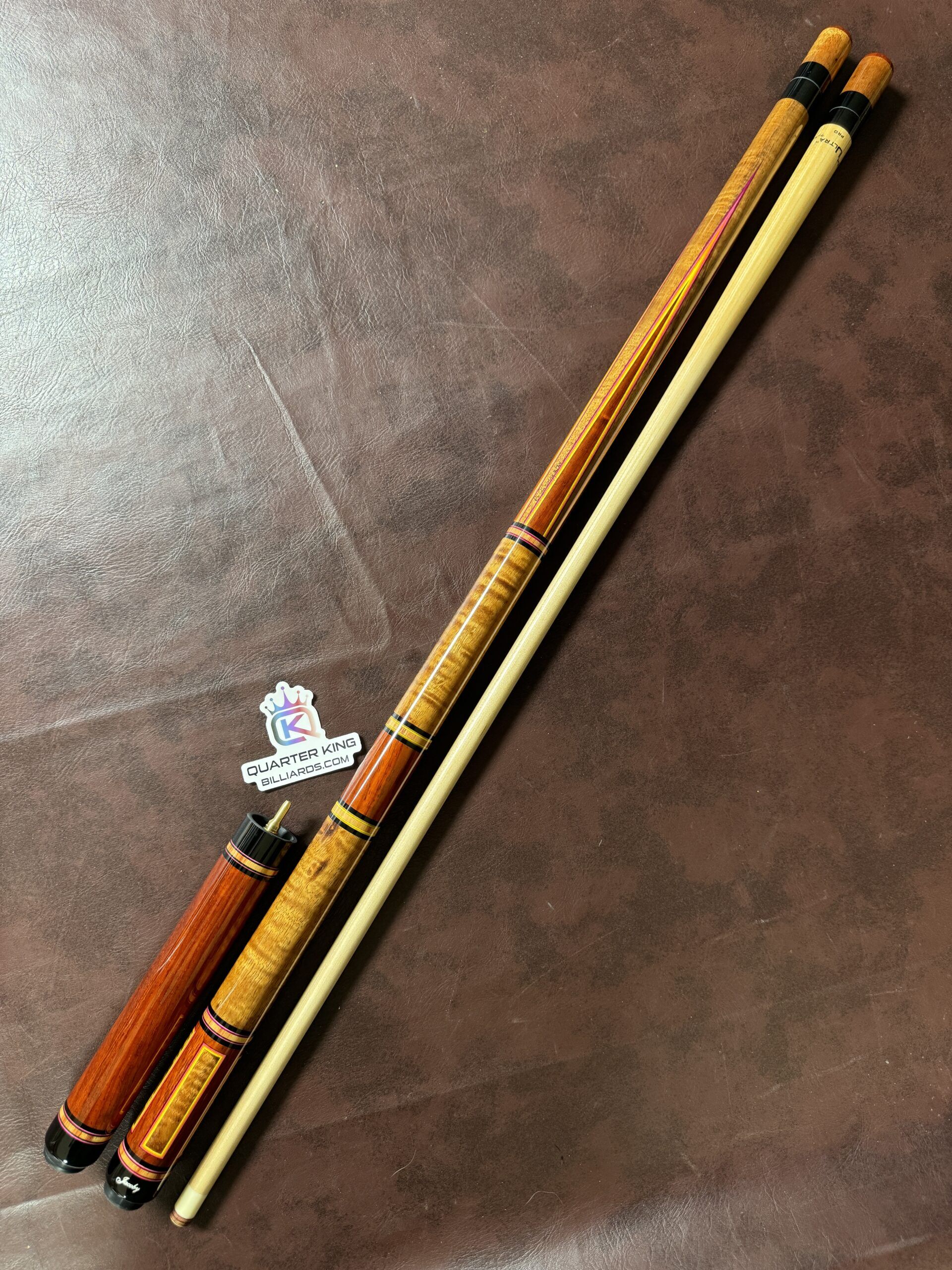 Jacoby Custom Cue -Curly Koa, Padauk, Tulipwood | Premium Pool