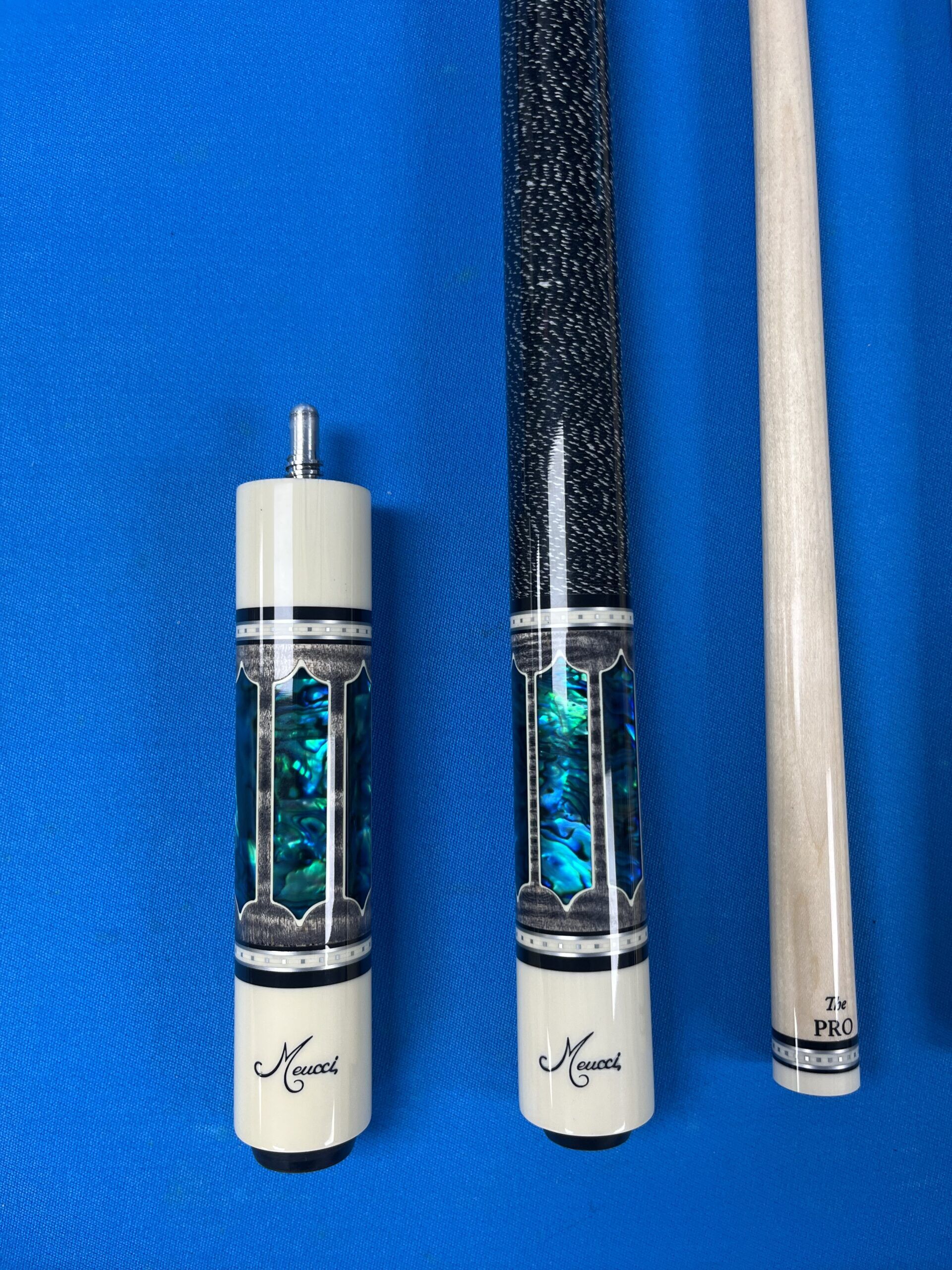 Used 2020 Meucci Cue – Includes 2 Shafts & Extension (Value $1,700 + Extras) – Only $1,300