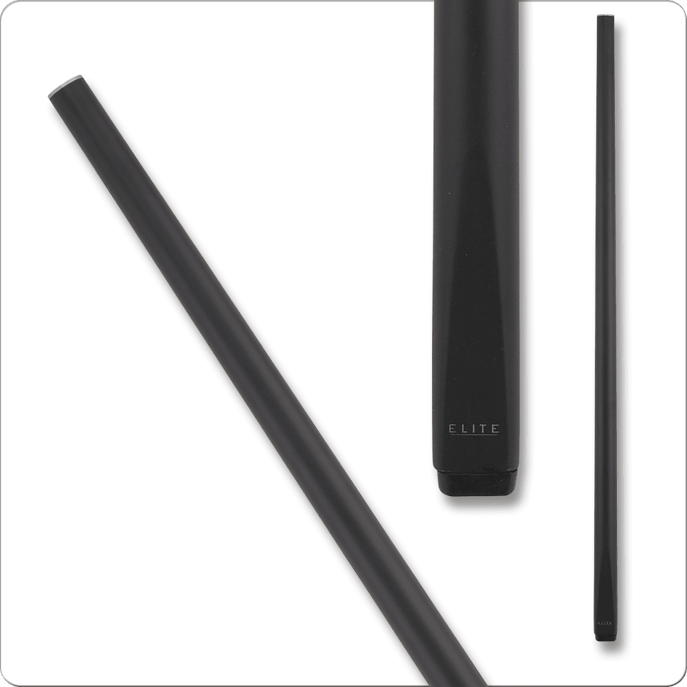 Elite ELSNK01 snooker cue with black finish and stainless steel rings