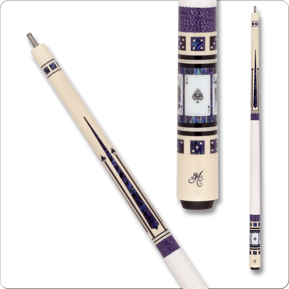 Meucci MECAS05 pool cue, detailed view of handcrafted design
