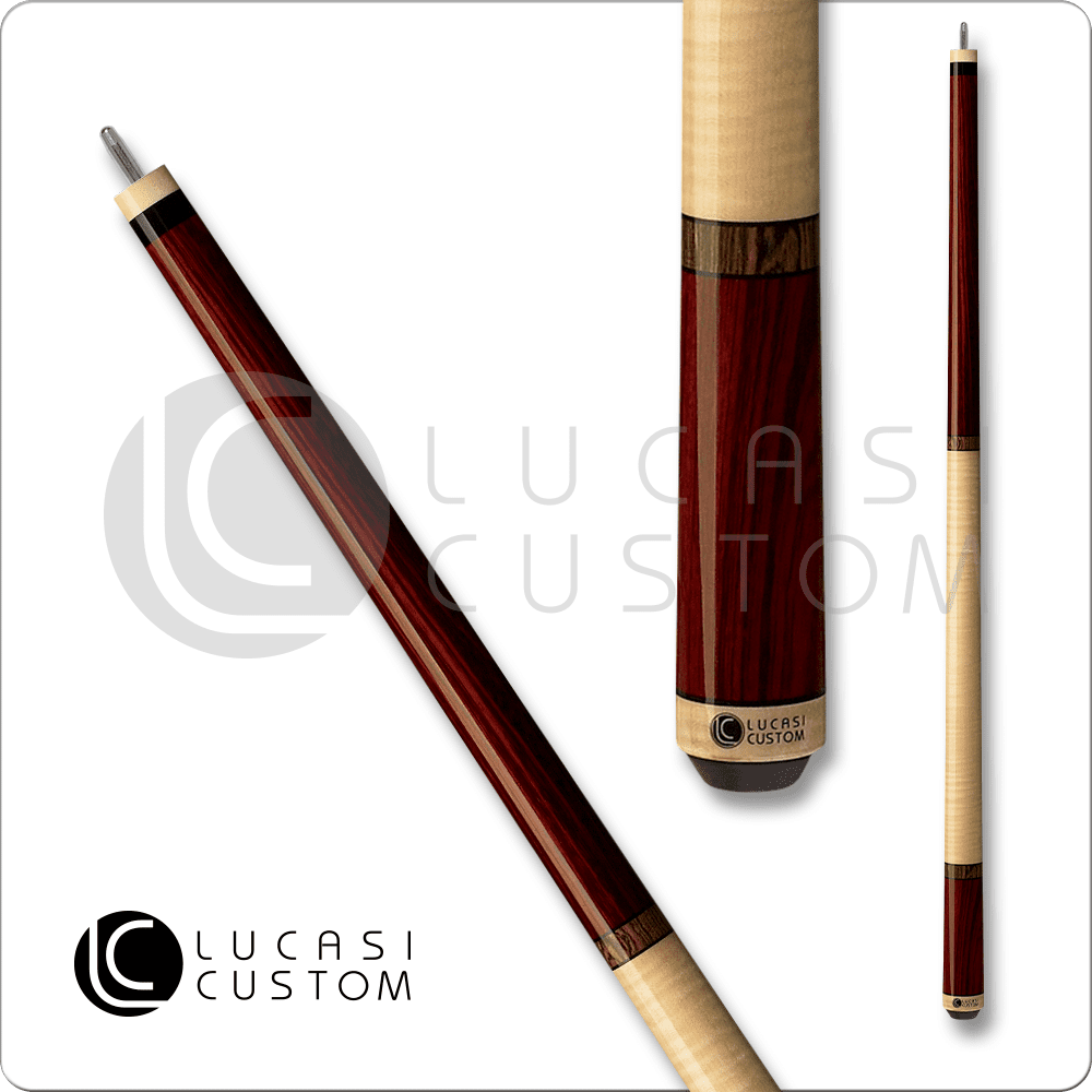 Lucasi LZC11 custom pool cue, detailed view of pool cue design