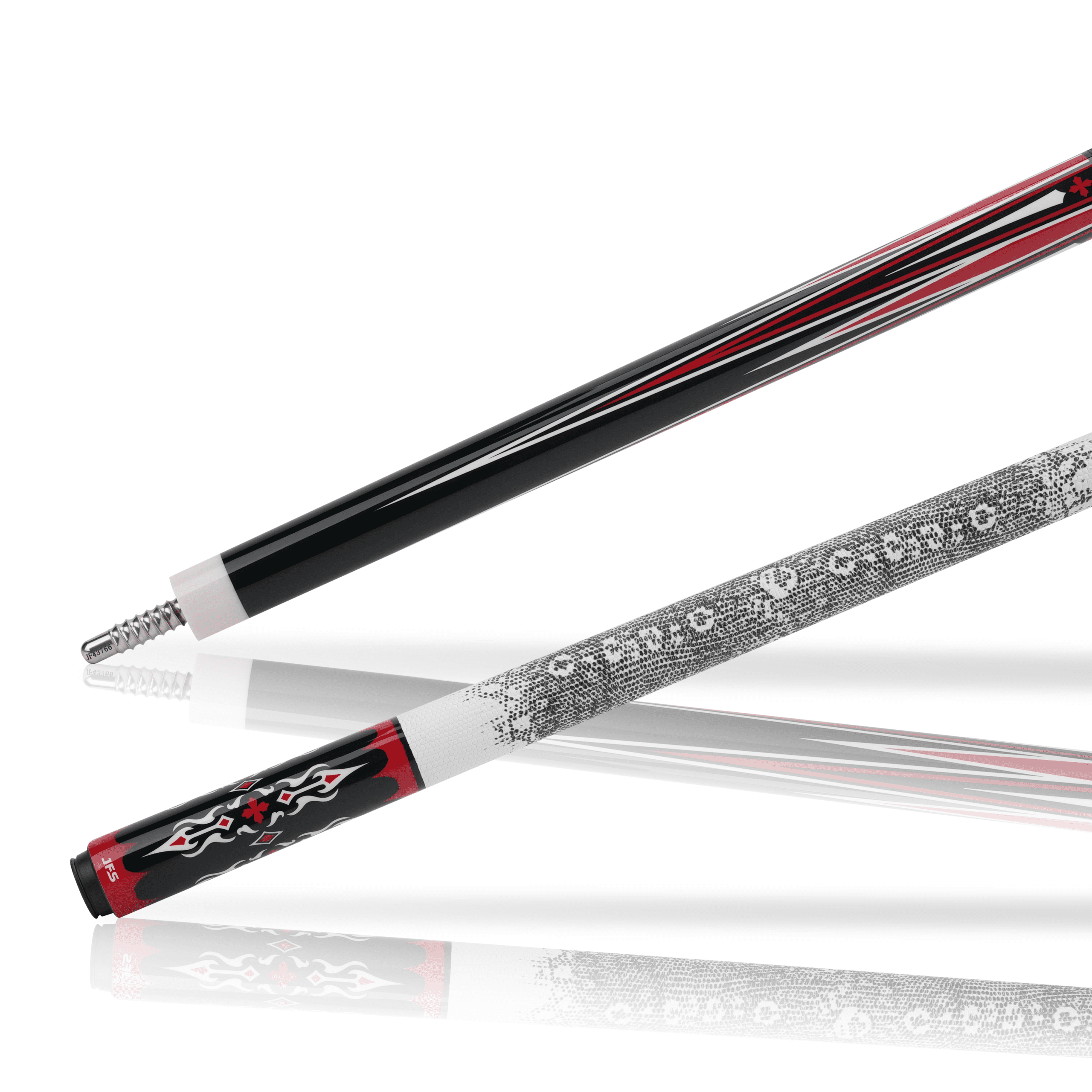 JFlowers Dante 2 Pool Cue - White Lizard Wrap - Image 2