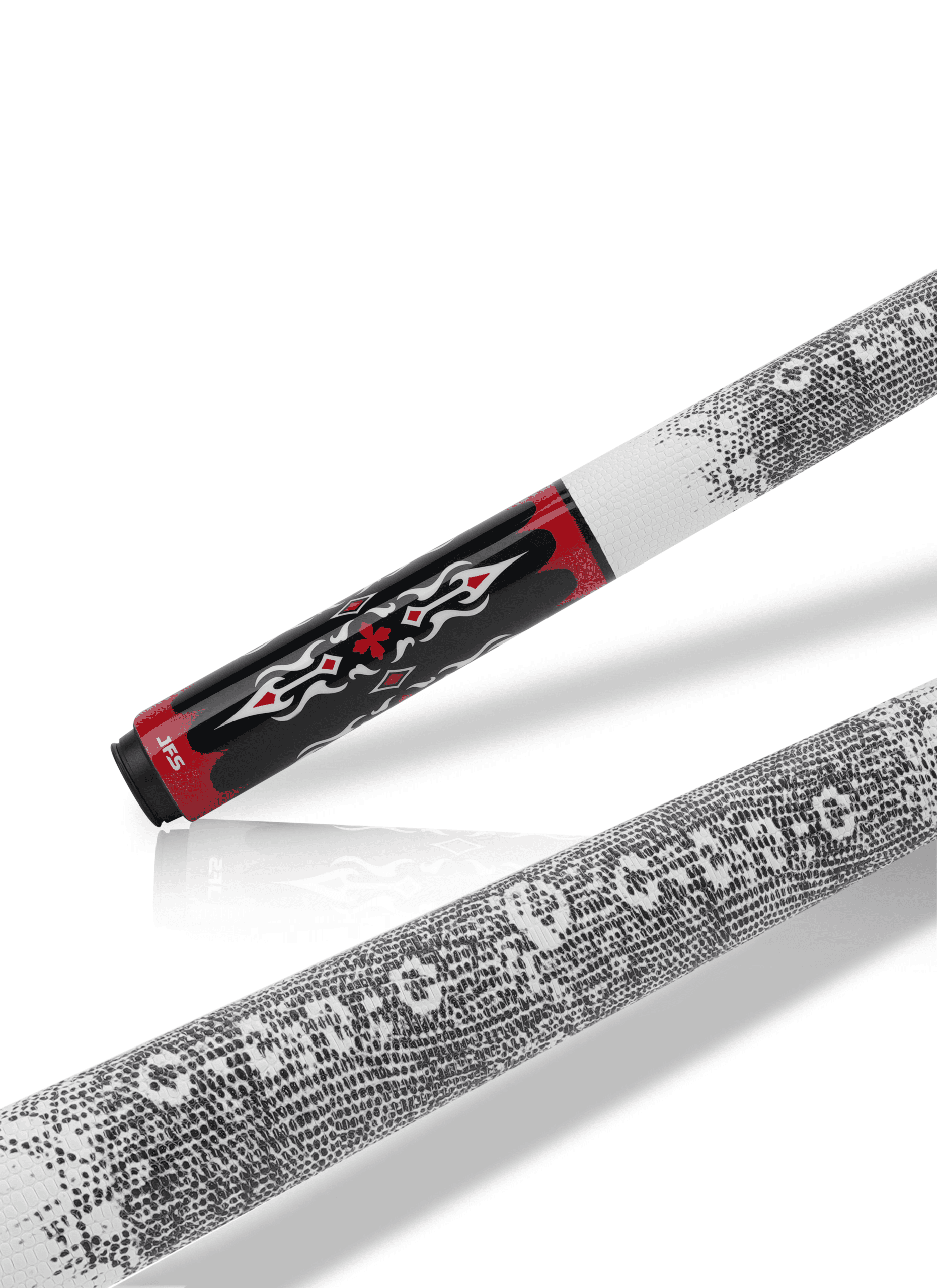 JFlowers Dante 2 Pool Cue - White Lizard Wrap - Image 3