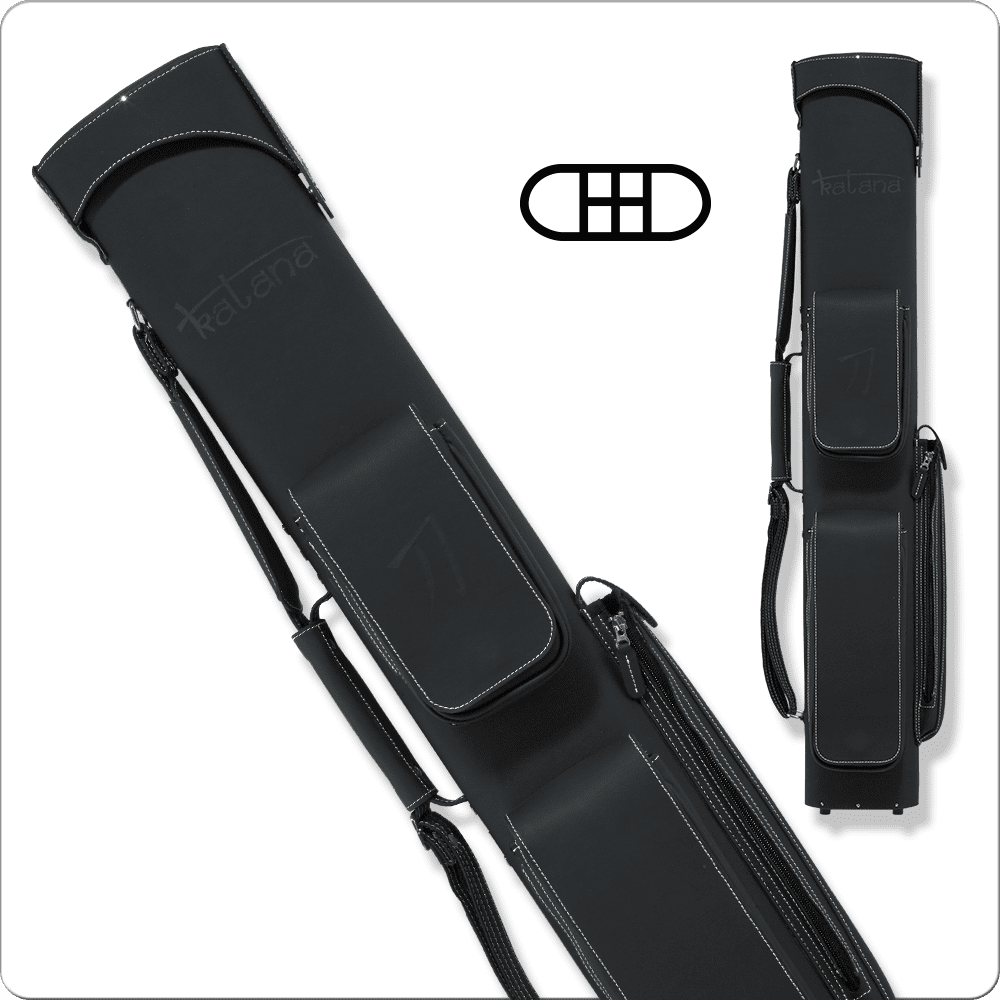 Katana 1x1 hard cue case, charcoal pool cue case for protection and transport.